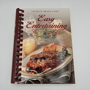 Easy Entertaining Cookbook Red and Brown